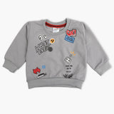 Newborn Boys Full Sleeves T-Shirt - Grey, Newborn Boys Winterwear, Chase Value, Chase Value