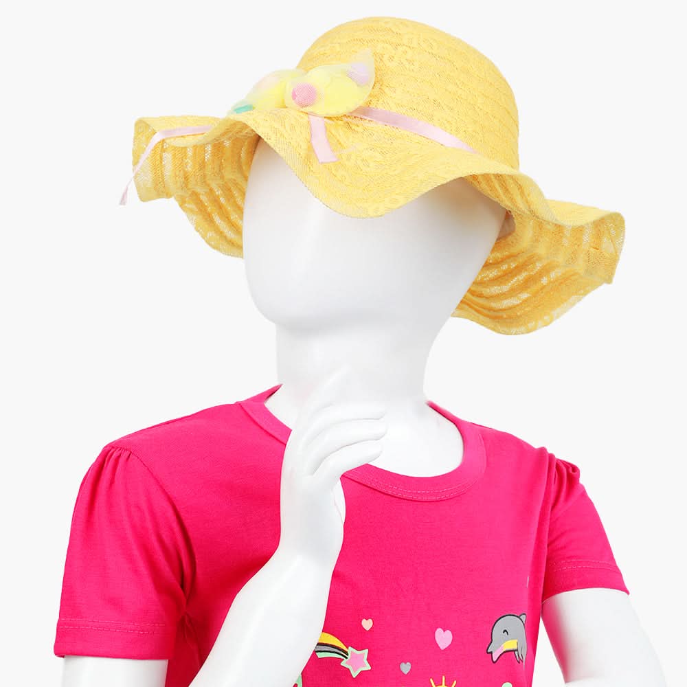 Girls Hat - Yellow, Girls Caps & Hats, Chase Value, Chase Value