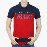 Men's Half Sleeves Polo T-Shirt - Navy Blue, Men's T-Shirts & Polos, Chase Value, Chase Value