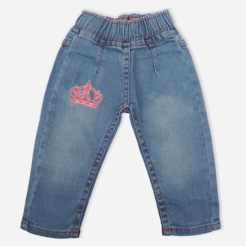 Newborn Girls Pant Denim - Light Blue, Newborn Girls Shorts Skirts & Pants, Chase Value, Chase Value