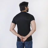 Men's Half Sleeves Round Neck T-Shirt - Black, Men's T-Shirts & Polos, Chase Value, Chase Value