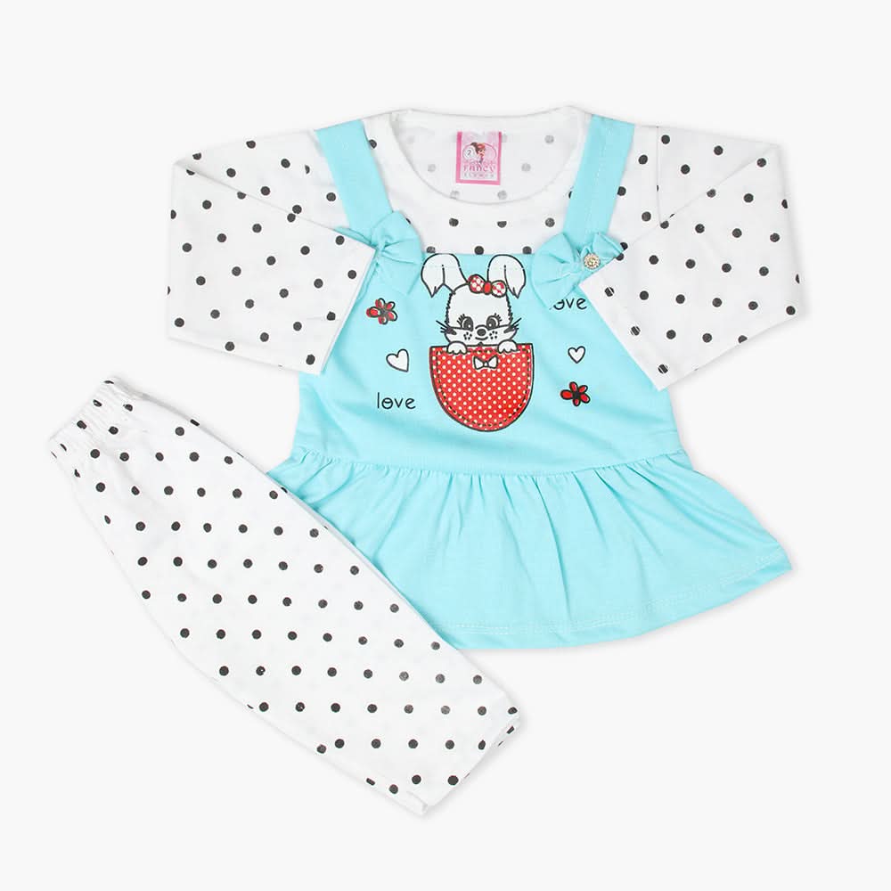 Newborn Girls Full Sleeves Suit - Sky Blue, Newborn Girls Winterwear, Chase Value, Chase Value