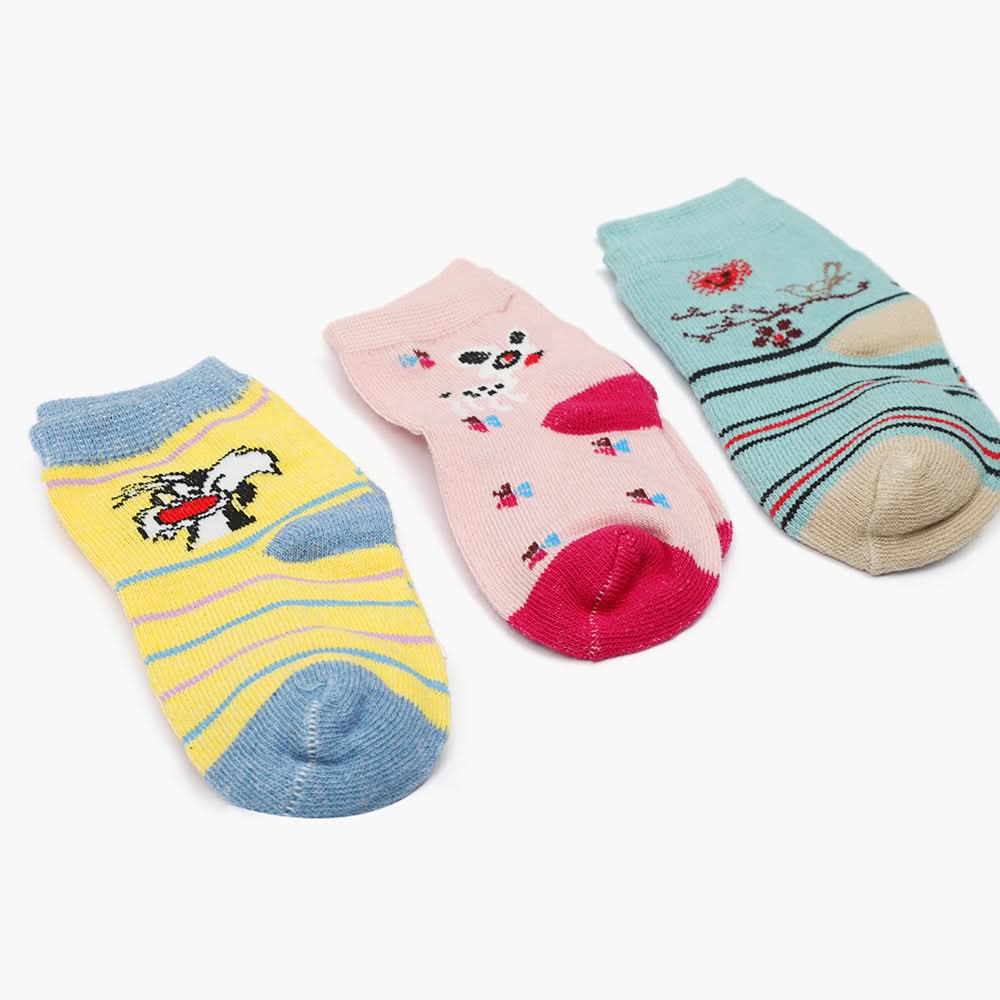 Boys Socks Pack Of 3 - Multi Color, Boys Socks, Chase Value, Chase Value