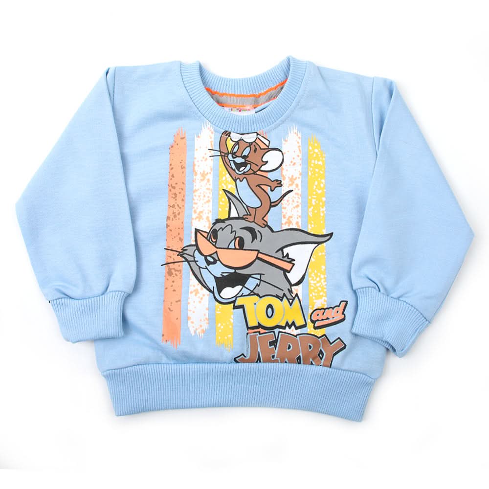 Newborn Boys Full Sleeves T-Shirt - Light Blue, Newborn Boys Winterwear, Chase Value, Chase Value