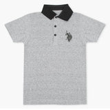 Boys Half Sleeves Polo T-Shirt - Grey, Boys T-Shirts, Chase Value, Chase Value