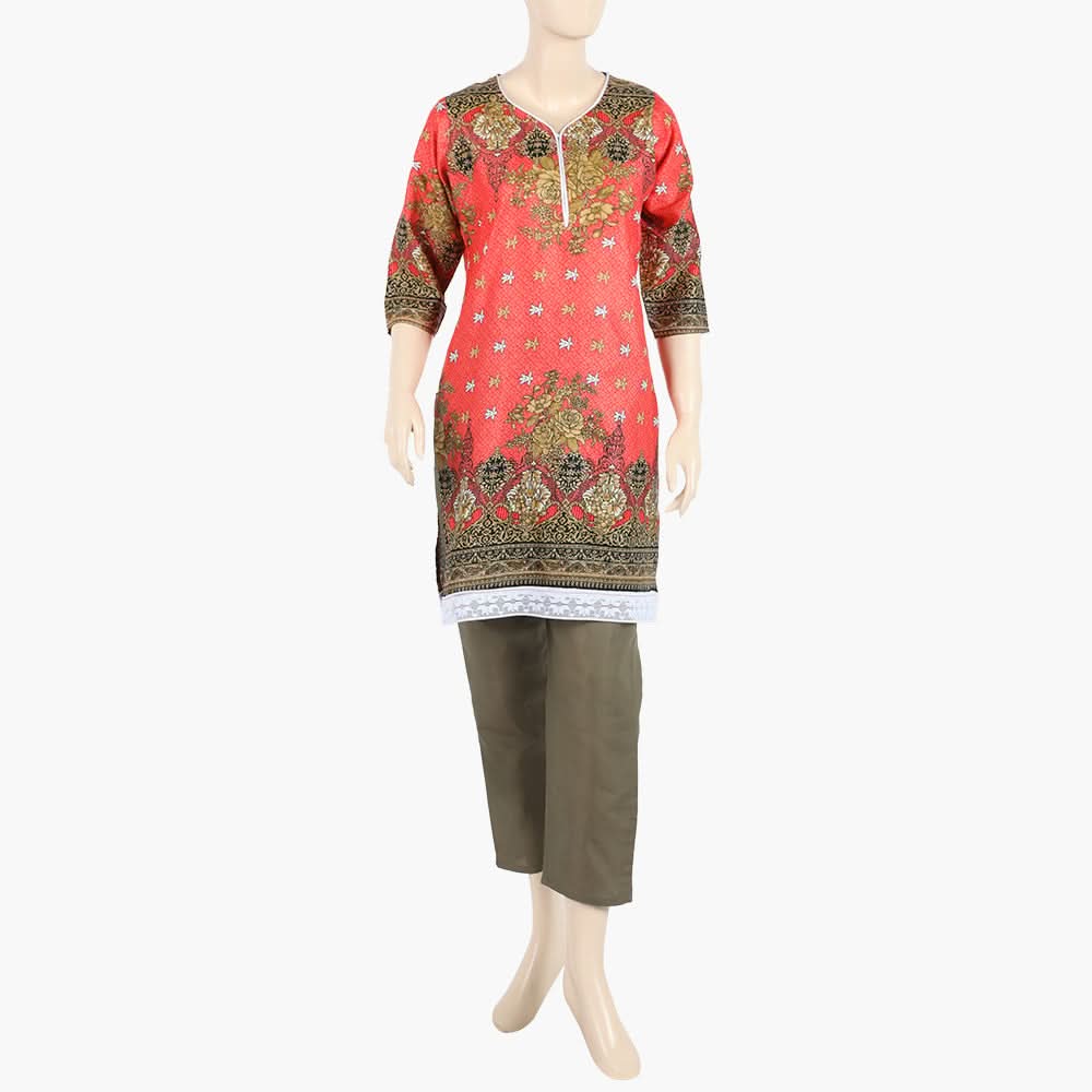 Women's Printed Lawn 2Pcs Suit - Multi Color, Women Shalwar Suits, Chase Value, Chase Value