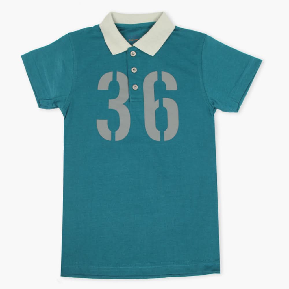 Boys Half Sleeves Polo T-Shirt - Sea Green, Boys T-Shirts, Chase Value, Chase Value