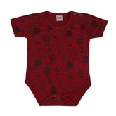 Valuable Newborn Girls Half Sleeves Romper - Maroon, Newborn Girls Rompers, Chase Value, Chase Value