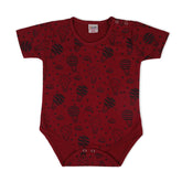 Valuable Newborn Girls Half Sleeves Romper - Maroon, Newborn Girls Rompers, Chase Value, Chase Value