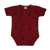 Valuable Newborn Girls Half Sleeves Romper - Maroon, Newborn Girls Rompers, Chase Value, Chase Value