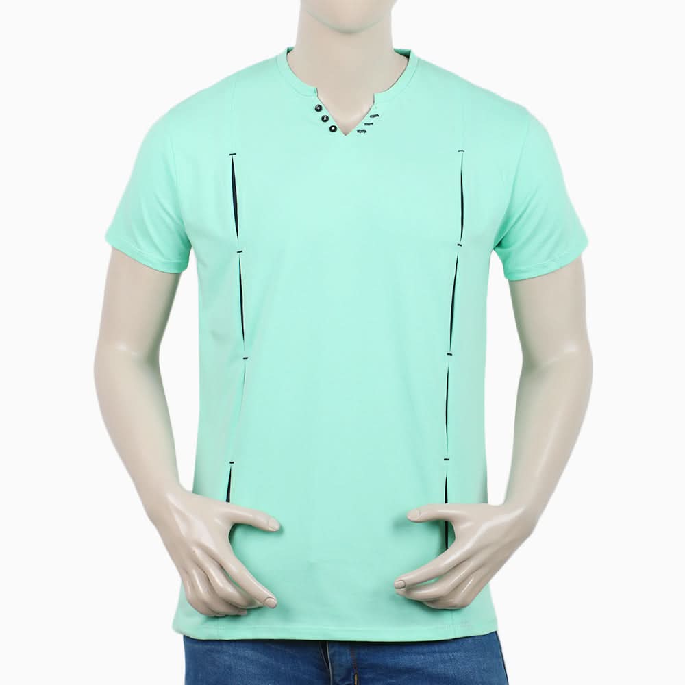 Men's Round Neck Half Sleeves T-Shirt - Sea Green, Men's T-Shirts & Polos, Chase Value, Chase Value