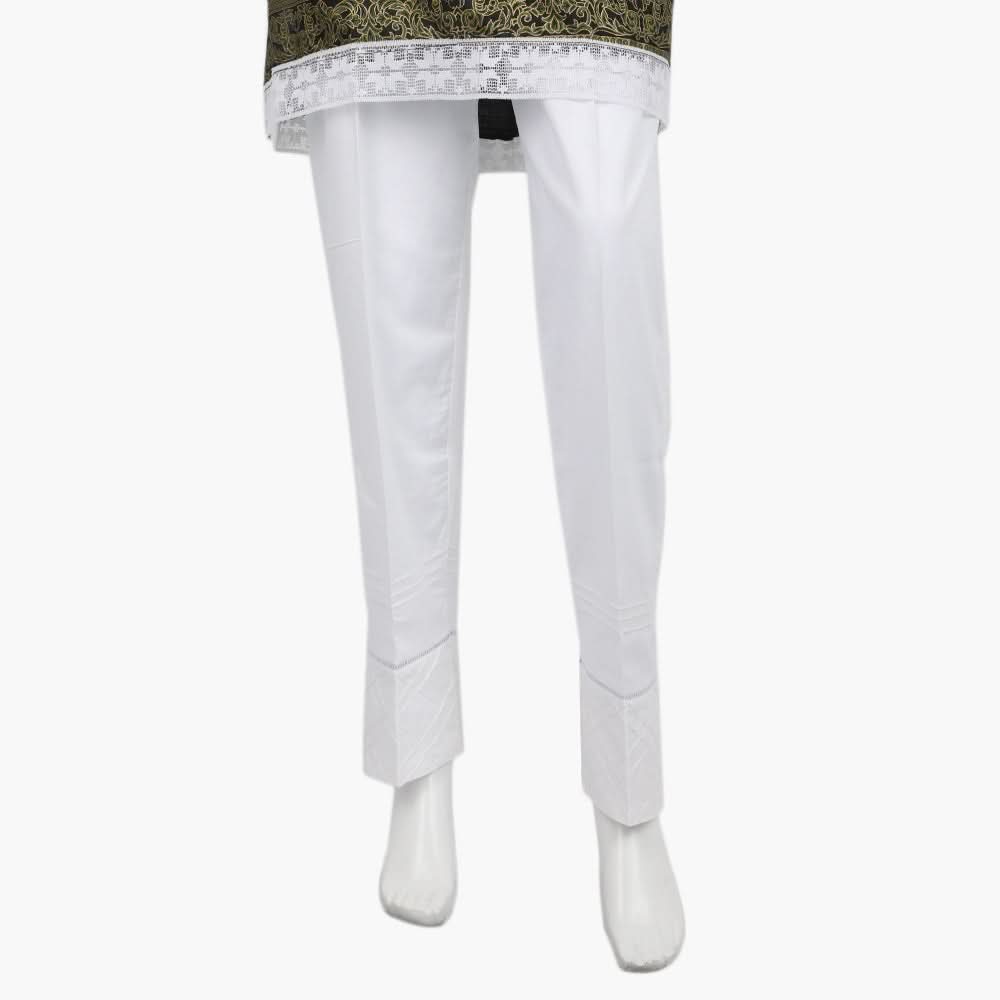 Women's Woven Trouser - White, Women Pants & Tights, Chase Value, Chase Value