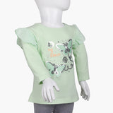Girls Full Sleeves T-Shirt - Cyan, Girls T-Shirts, Chase Value, Chase Value