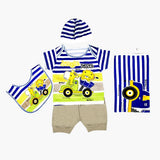 Newborn Boys Gift Set 05 Pcs - Blue, Newborn Gift Set, Chase Value, Chase Value