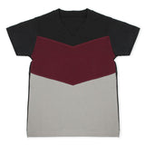 Boys Half Sleeves Polo T-Shirt - Black & Purple, Boys T-Shirts, Chase Value, Chase Value