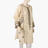 Women's Embroidered Kurti - Skin, Women Ready Kurtis, Chase Value, Chase Value