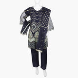 Women's Fancy 3Pcs Suit - Navy Blue, Women Shalwar Suits, Chase Value, Chase Value