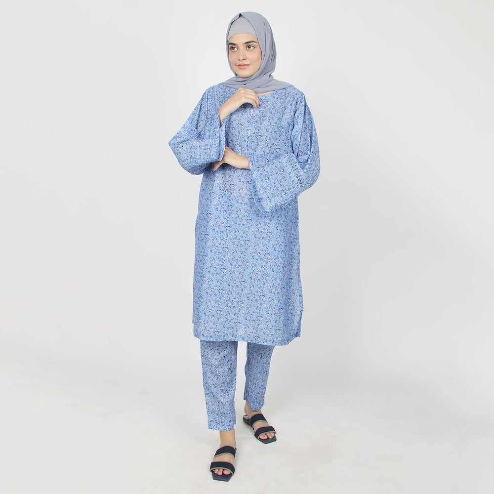 Women's Western Co-Ord Set - Blue, Women Co-Ord Set, Chase Value, Chase Value