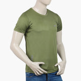 Men's Half Sleeves Round Neck T-Shirt - Dark Green, Men's T-Shirts & Polos, Chase Value, Chase Value