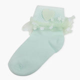 Girls Frill Socks - Cyan, Girls Socks, Chase Value, Chase Value