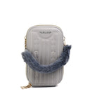 Women's Wallet with Fur Handle