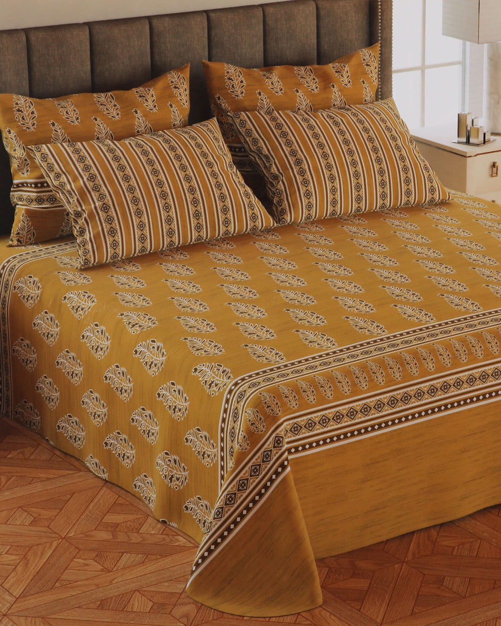 5Pcs Bedsheet Set 94*96, Double Size Bed Sheet, Chase Value, Chase Value