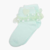 Girls Frill Socks - Cyan, Girls Socks, Chase Value, Chase Value