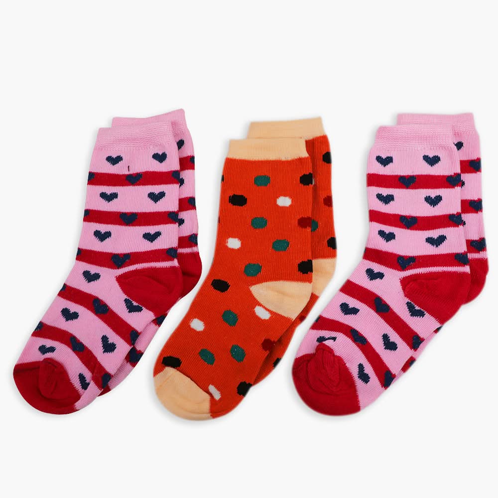 Kids Socks Pack Of 3 - Multi Color, Boys Socks, Chase Value, Chase Value