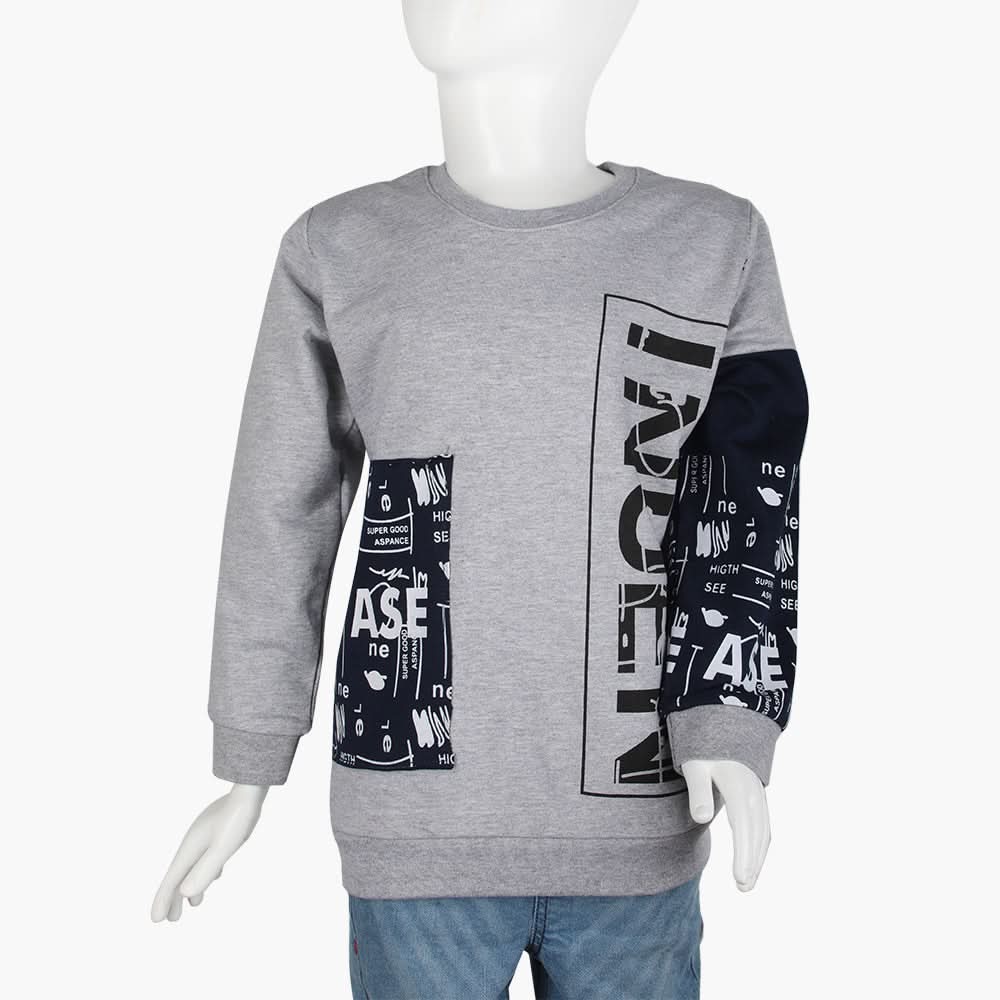 Boys Full Sleeves T-Shirt - Grey, Boys T-Shirts, Chase Value, Chase Value