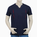 Men's Round Neck Half Sleeves T-Shirt - Navy Blue, Men's T-Shirts & Polos, Chase Value, Chase Value