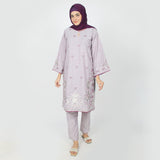 Women's Chambray Emboridered 2pcs Suit - Purple, Women Shalwar Suits, Chase Value, Chase Value