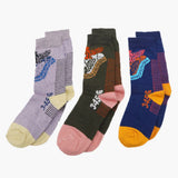 Girls Socks Pack Of 3 - Multi Color, Girls Socks, Chase Value, Chase Value