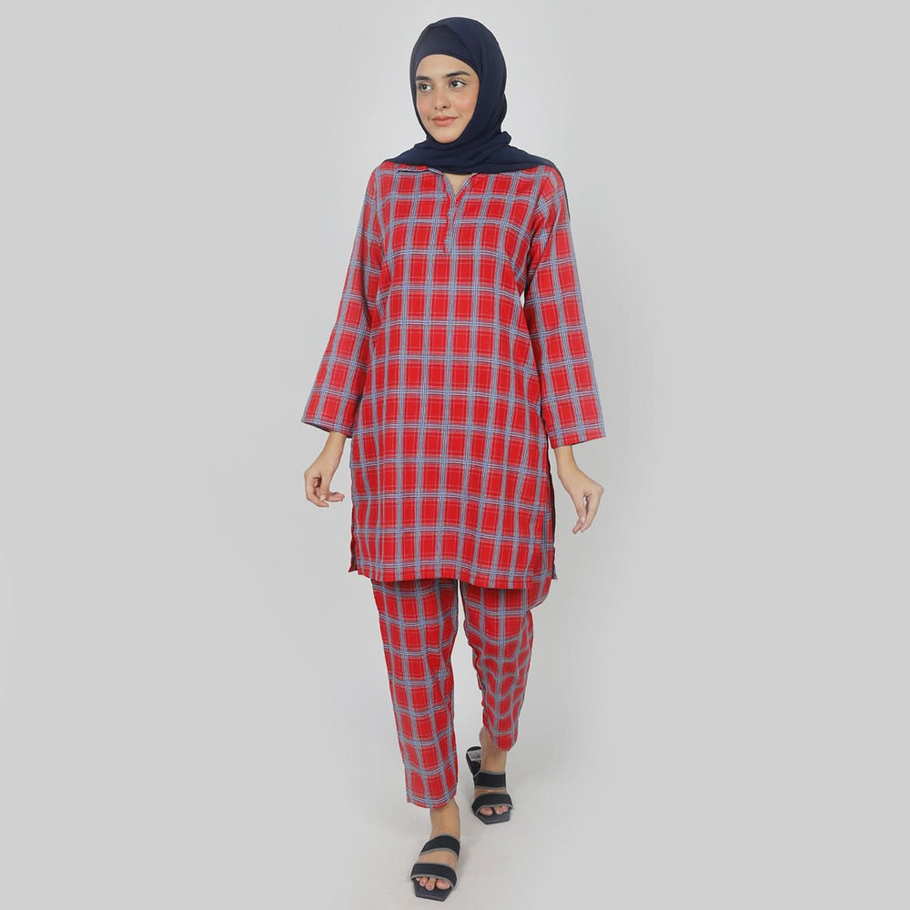 Women's Western Co-Ord Set - Red, Women Co-Ord Set, Chase Value, Chase Value