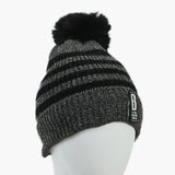 Women's Woolen Striper Cap - Grey, Women Hats & Caps, Chase Value, Chase Value