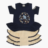 Girls Half Sleeves Suit - Navy Blue, Girls Suits, Chase Value, Chase Value