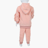 Girls Velour Tracksuit - Peach, Girls Suits, Chase Value, Chase Value