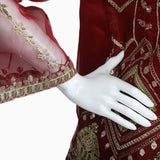 Women's Fancy 3Pcs Suit - Maroon, Women Shalwar Suits, Chase Value, Chase Value