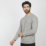 Men's Full Sleeves Round Neck T-Shirt - Grey, Men's T-Shirts & Polos, Chase Value, Chase Value