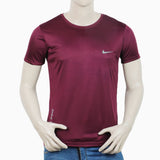 Men's Half Sleeves Round Neck T-Shirt - Purple, Men's T-Shirts & Polos, Chase Value, Chase Value
