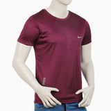 Men's Half Sleeves Round Neck T-Shirt - Purple, Men's T-Shirts & Polos, Chase Value, Chase Value