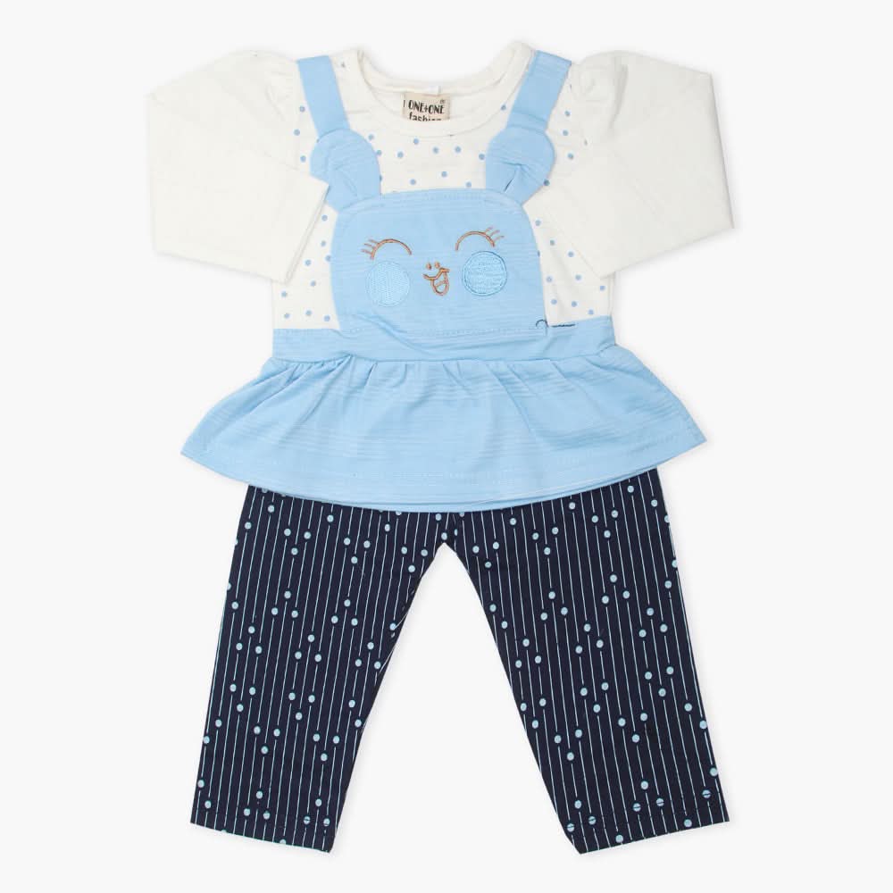 Newborn Girls Full Sleeves Suit - Blue, Newborn Girls Winterwear, Chase Value, Chase Value