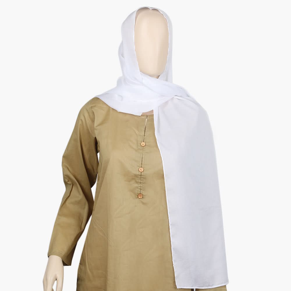 Women's Silk Scarf - White, Women Shawls & Scarves, Chase Value, Chase Value