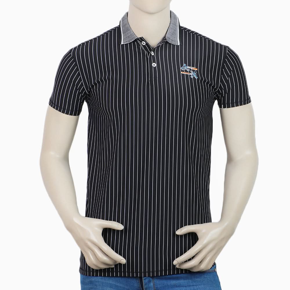 Men's Half Sleeves Polo T-Shirt - Black, Men's T-Shirts & Polos, Chase Value, Chase Value