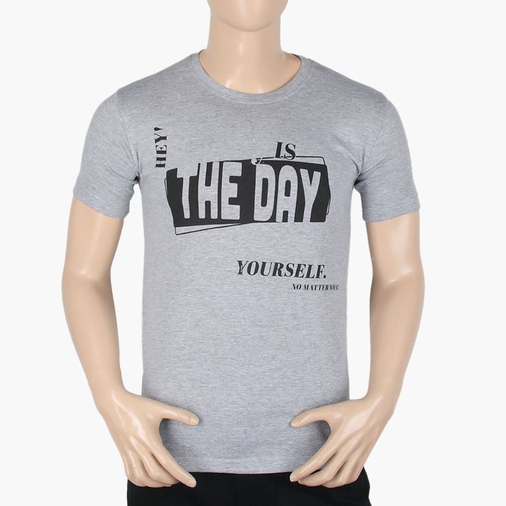 Men's Half Sleeves T-Shirt - Grey, Men's T-Shirts & Polos, Chase Value, Chase Value