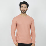 Men's Full Sleeves Round Neck T-Shirt - Peach, Men's T-Shirts & Polos, Chase Value, Chase Value
