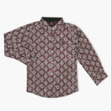 Boys Full Sleeves Shirt - Dark Brown, Boys Shirts, Chase Value, Chase Value