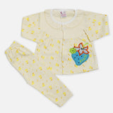 Newborn Girls Full Sleeves Suit - Yellow, Newborn Girls Winterwear, Chase Value, Chase Value