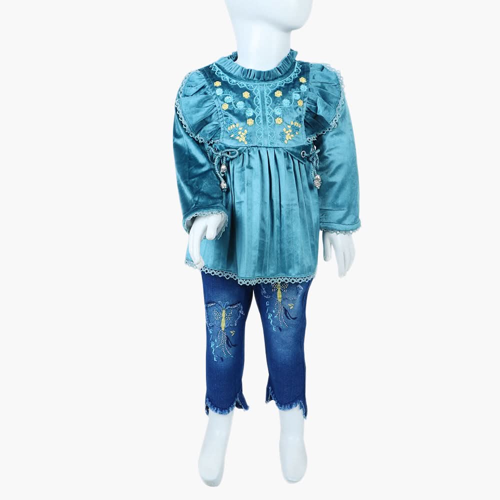 Girls Pant Suit - Steel Blue, Girls Suits, Chase Value, Chase Value