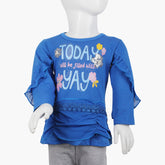 Girls Full Sleeves T-Shirt - Royal Blue, Girls T-Shirts, Chase Value, Chase Value
