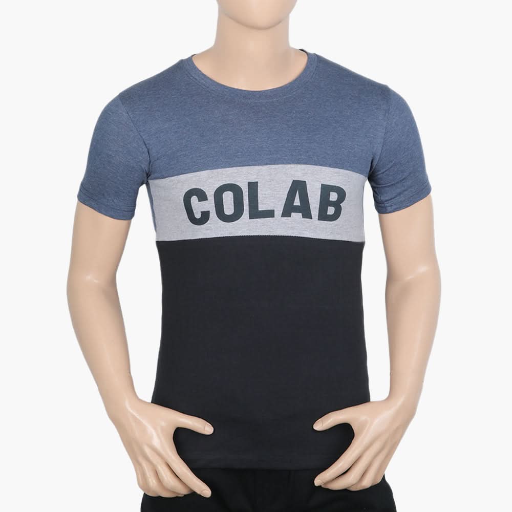 Men's Half Sleeves T-Shirt - Steel Blue, Men's T-Shirts & Polos, Chase Value, Chase Value